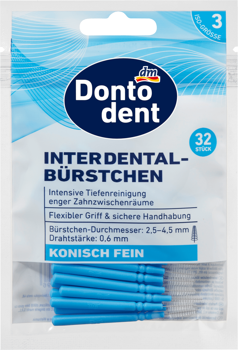 Щетки-ершики межзубные Dontodent ISO 3 0,6 мм 32 шт. (22652306)