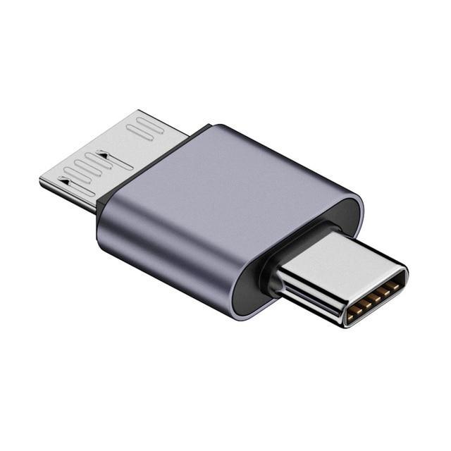 Адаптер-перехідник SUNROZ micro-USB 3.1 Type B-USB Type-C M/M метал (A48631)