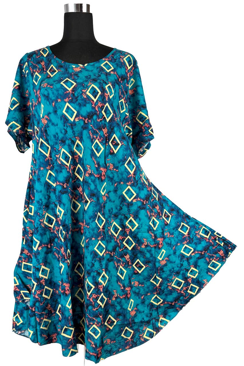 Сукня жіноча літня довга 2XL Різнокольоровий (2603488851)