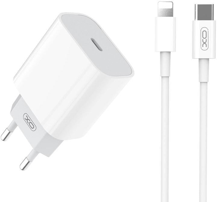 Зарядка быстрая Xo L77 PD кабель Lightning 20W White (34916)