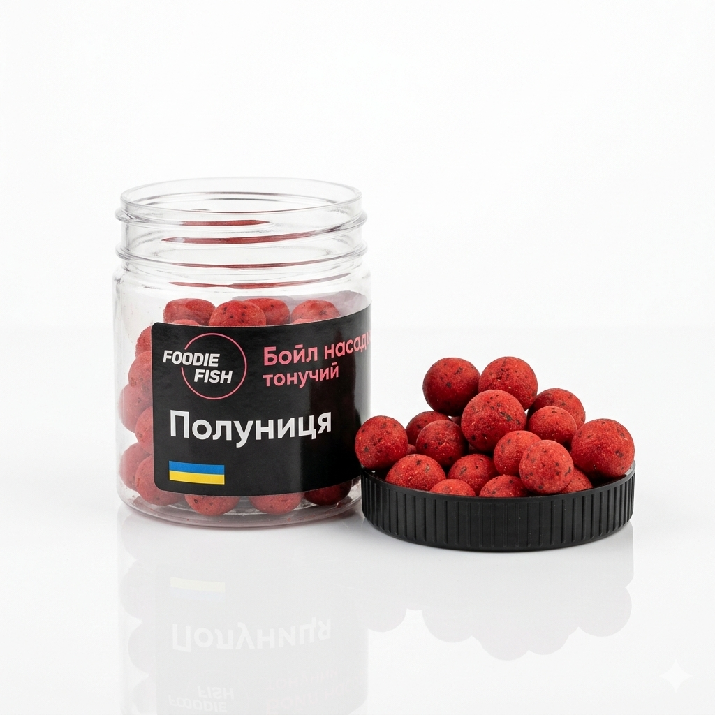 Бойлы насадочные Foodie Fish 10-12 мм 50 г Клубника (2220717374)