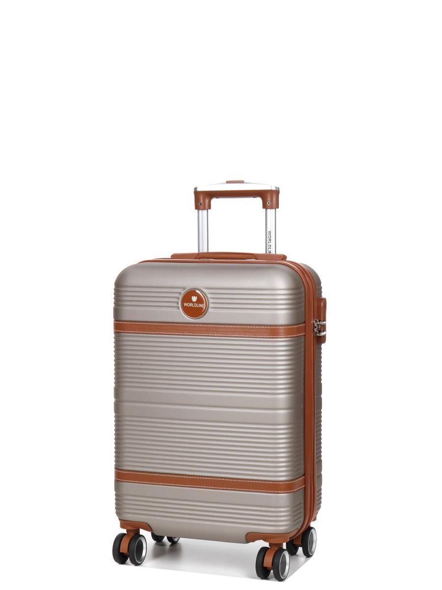 Чемодан ручная кладь Worldline S 55х35х20+5 см 42 л 2,8 кг Шампань (629)