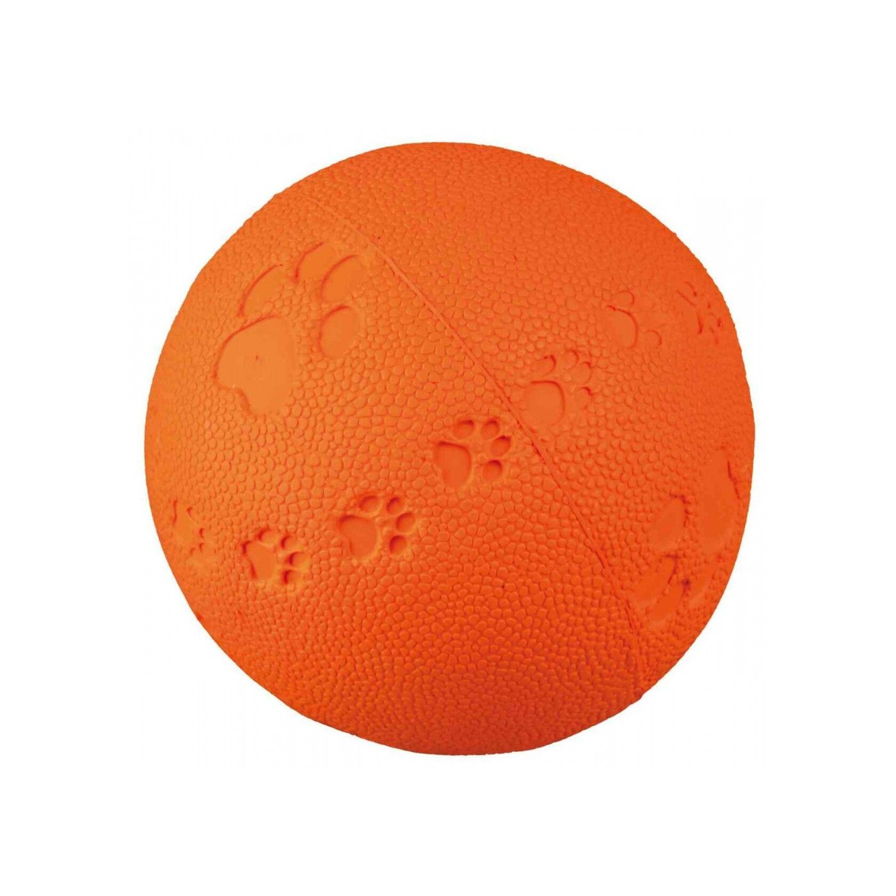 Игрушка для собак Trixie Мяч с пищалкой литой с лапкой резина 6 см Оранжевый (4011905348612_1)