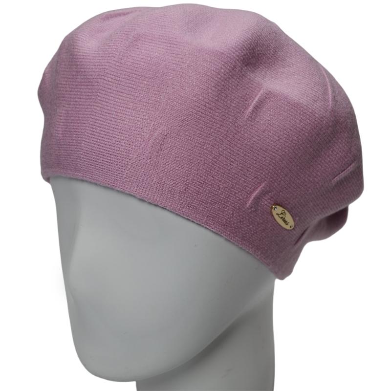 Берет подвійний жіночий з віскози Lirus Дейзі one size Ліловий