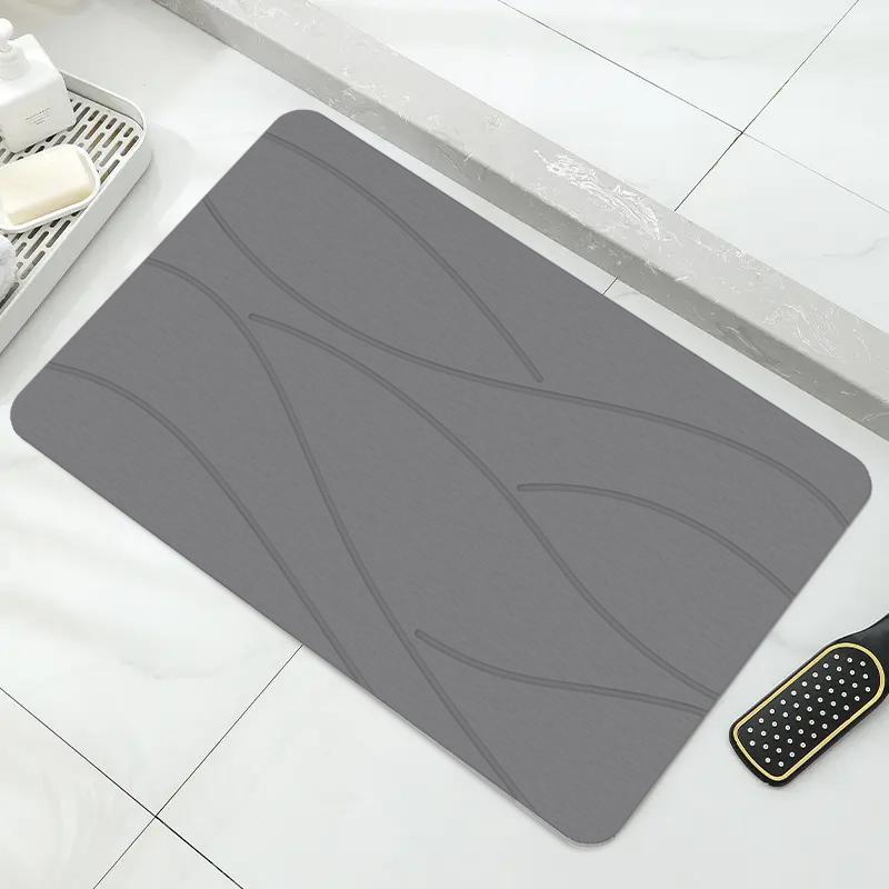 Килимок для ванни та душу Diatomaceous Earth з діатомітового каменю 60х39 см Темно-сірий