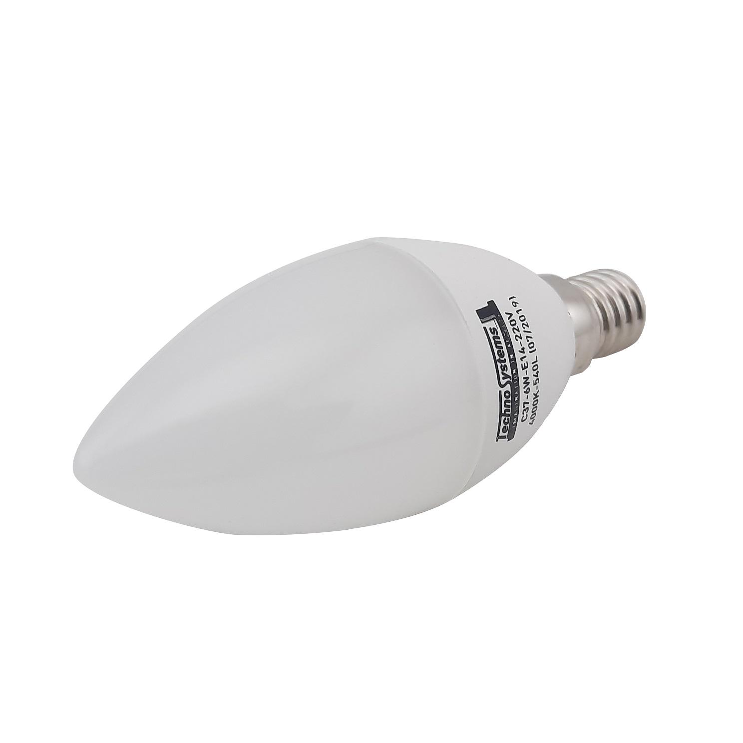 Лампа світлодіодна TechnoSystems Bulb C37 6Вт E14 4000K 540Лм ICCD (5000039) - фото 4