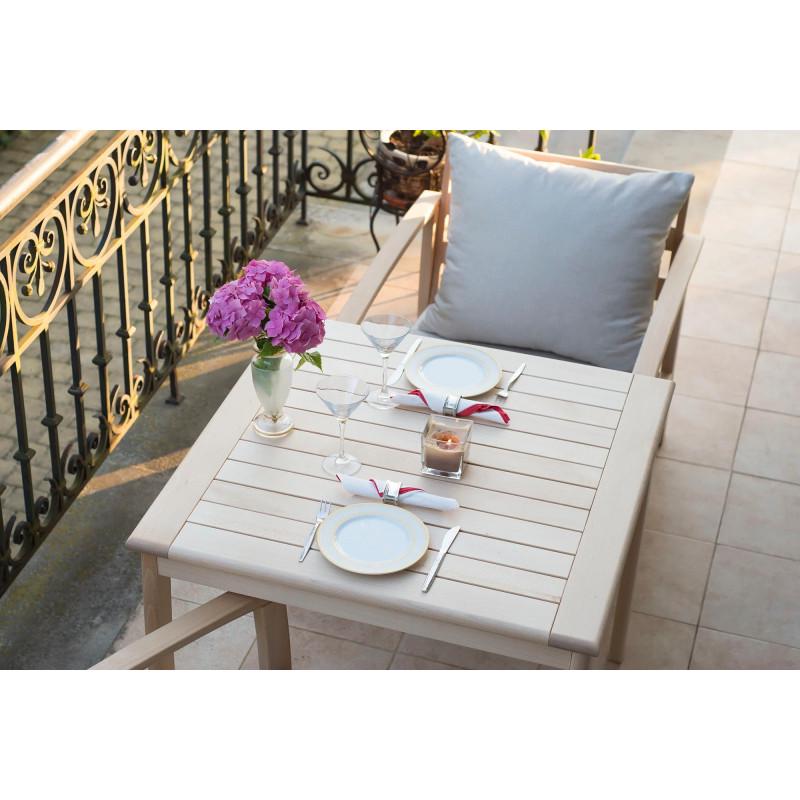 Обеденный стол Woodman Legato из натурального дерева бук 80х80 см Ореховый (53220) - фото 4