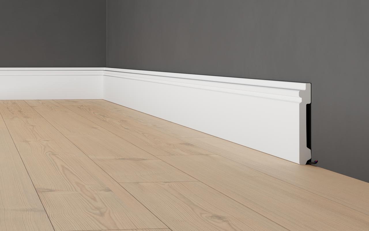 Плінтус дюрополімерний підлоговий BF-01 80х12х2400 мм - фото 1