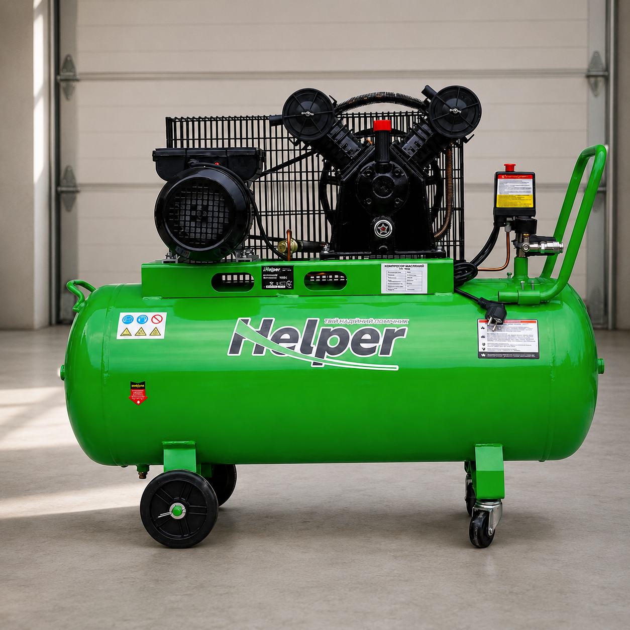 Компресор Helper HP-1094 масляний 2500 Вт 10 бар 100 л