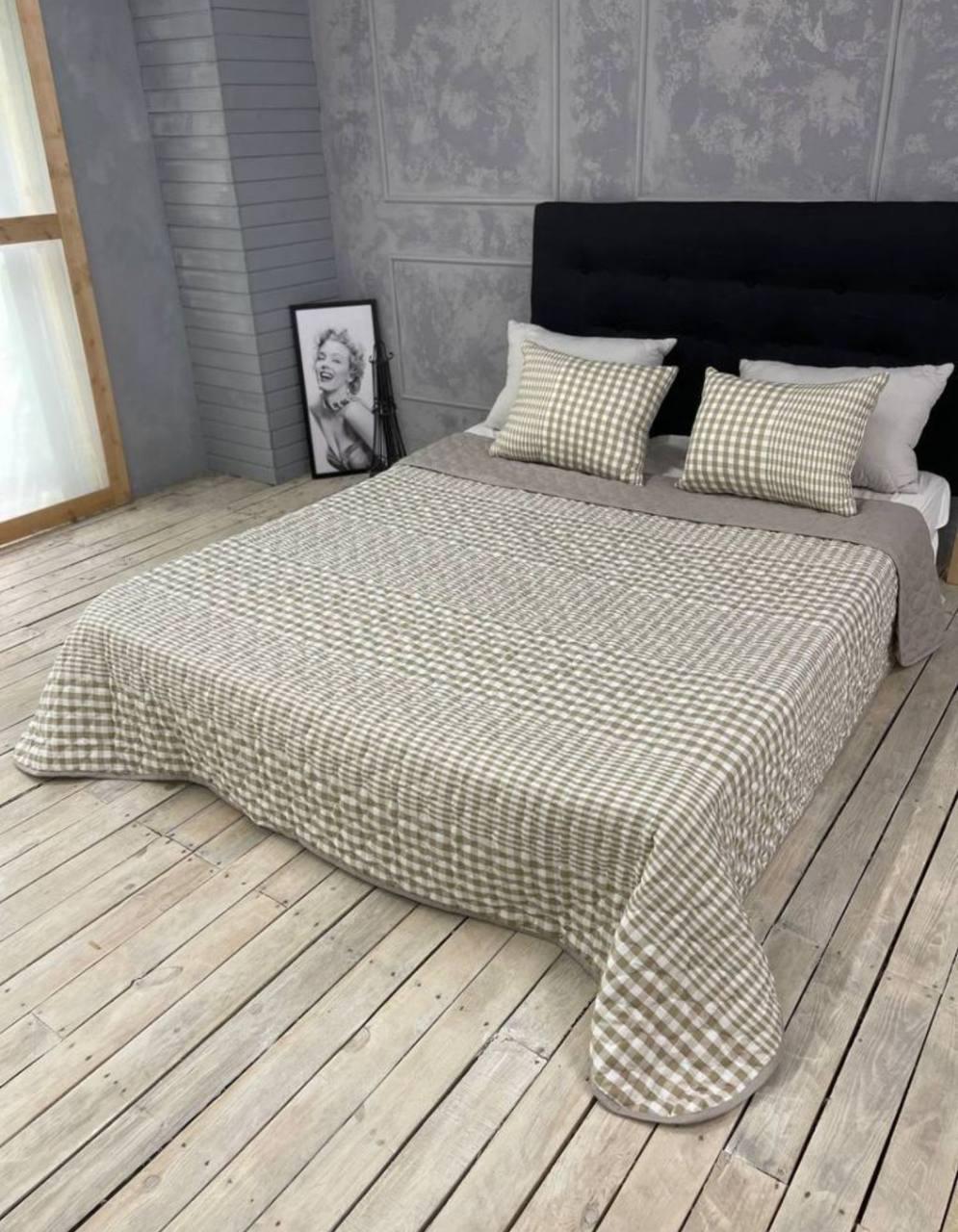 Покривало євро з подушками 2х40х60 см Оливковий (Д-mur-cap25-007) - фото 3 Покривало євро з подушками 2х40х60 см Оливковий (Д-mur-cap25-007) - фото 3