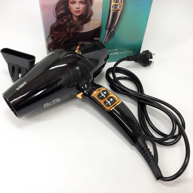 Фен VGR V-423 2200 Вт іонізація/холодний обдув/насадка-концентратор (ML-04821) - фото 2 Фен VGR V-423 2200 Вт іонізація/холодний обдув/насадка-концентратор (ML-04821) - фото 2