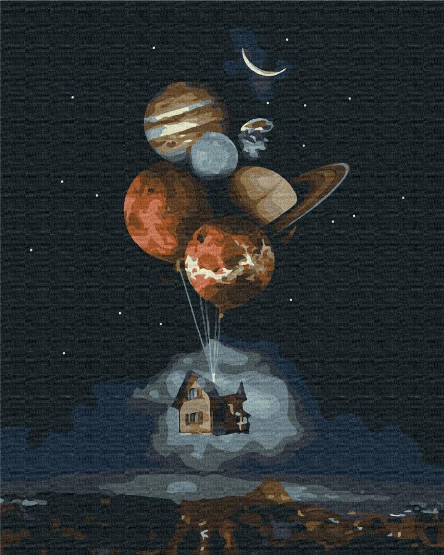 Картина по номерам BrushMe Дом в стратосфере 40х50 см (BS41119)