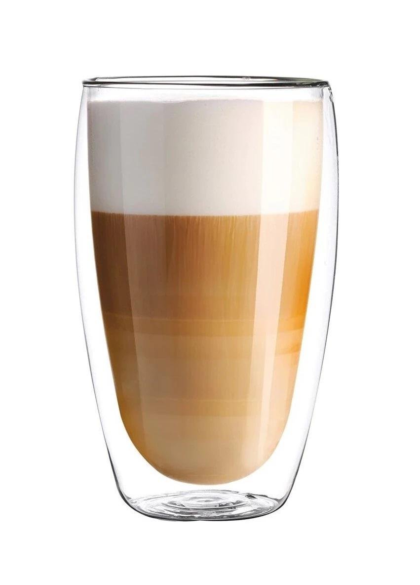 Склянка скляна для латте з подвійним дном 400 мл