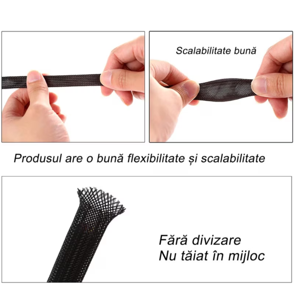 Кабельная оплетка круглая ColdCut эластичная Ø8 мм 10 м Черный (000049889) - фото 2 Кабельная оплетка круглая ColdCut эластичная Ø8 мм 10 м Черный (000049889) - фото 2