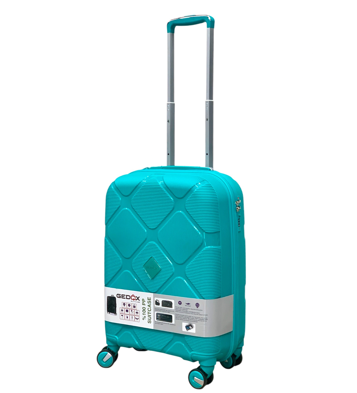 Чемодан Gedox PP009-S полипропилен на 4-х двойных колесах маленький S 50 л Чемодан Gedox PP009-S полипропилен на 4-х двойных колесах маленький S 50 л
