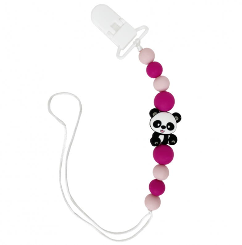 Цепочка силиконовая Панда Розовый (324)