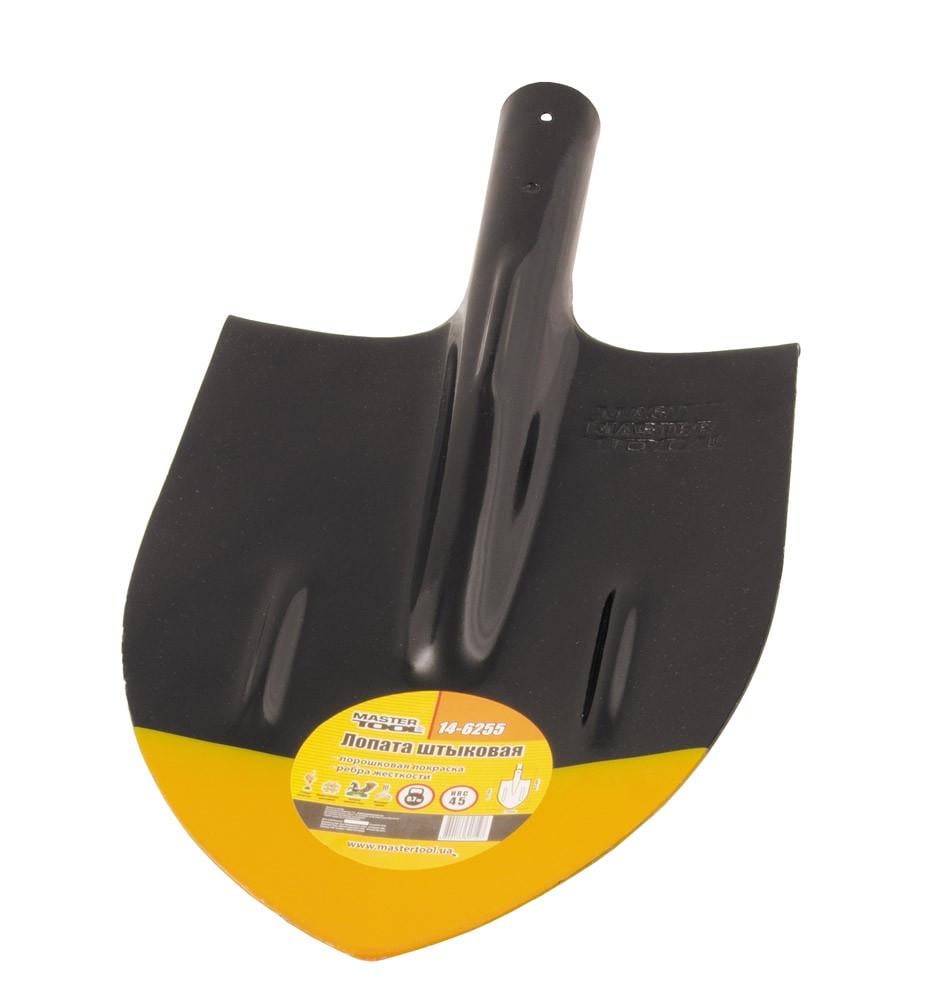Лопата штыковая MasterTool 210х290х405 мм 0,7 кг Черно-желтый