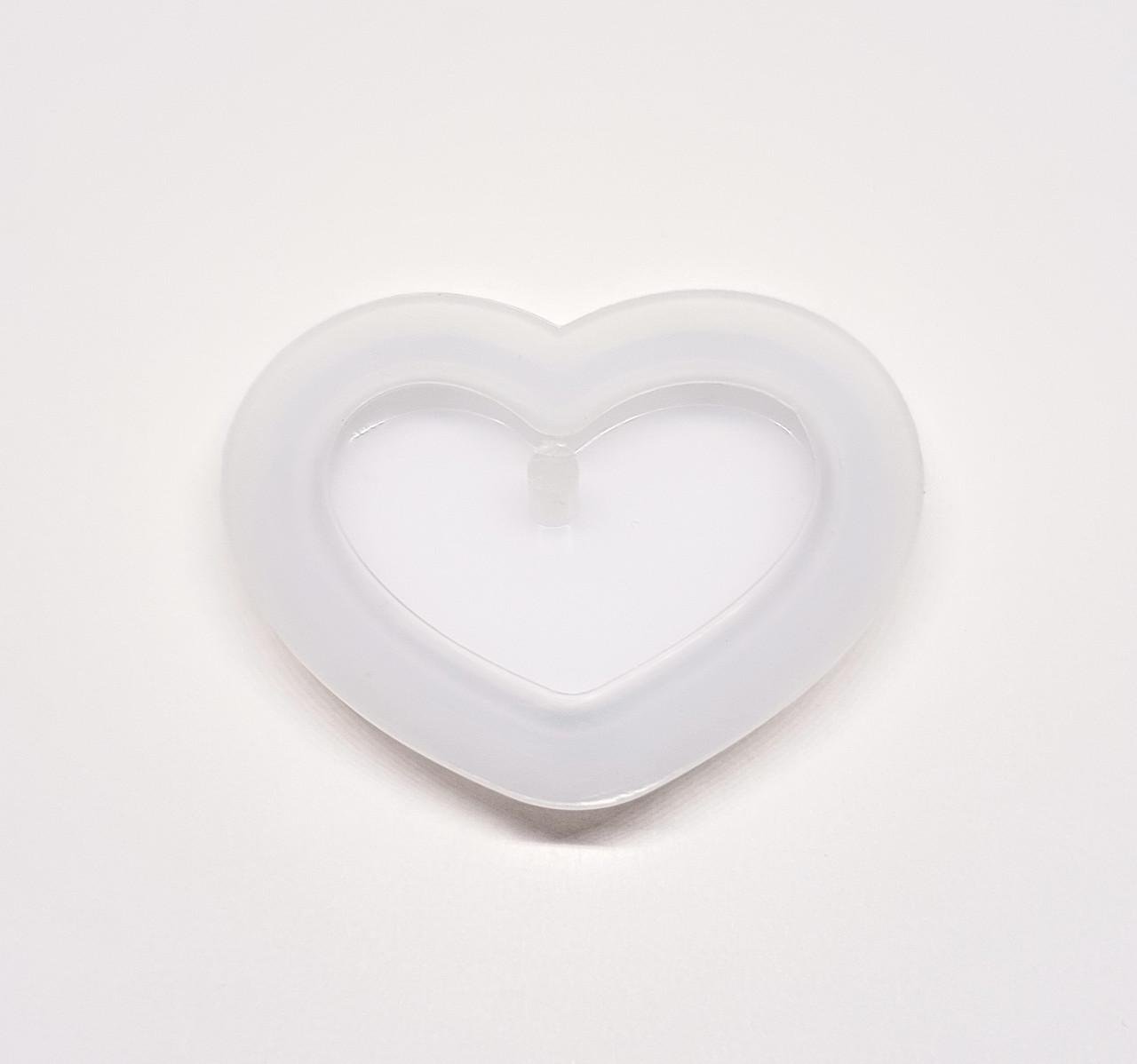 Форма для епоксидної смоли Finding підвіска кулон серце для смоли 40х25 мм Білий (23195323)