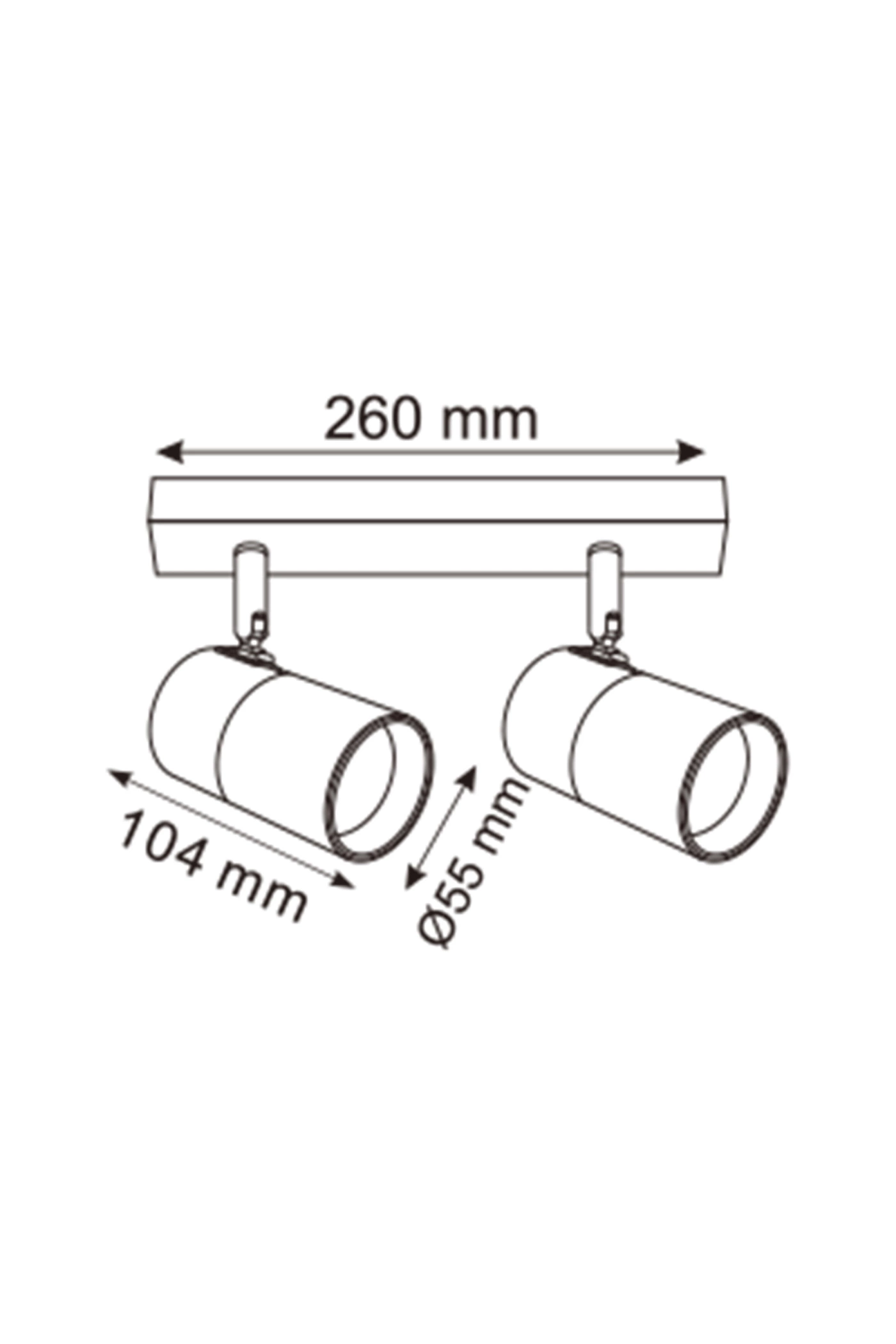 Світильник поворотний Zuma Line OB-2204BD-2-BK FORI (26553988) - фото 2 Світильник поворотний Zuma Line OB-2204BD-2-BK FORI (26553988) - фото 2