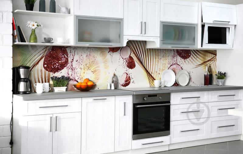 Скинали на кухню Zatarga «Кокосовая вода» 600х3000 мм виниловая 3Д наклейка кухонный фартук самоклеящаяся