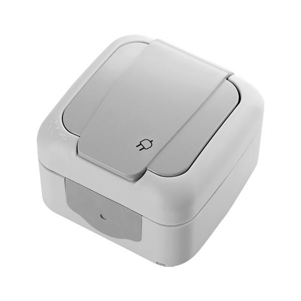 Розетка одинарна VIKO Palmiye з заземленням Сірий (28749055)