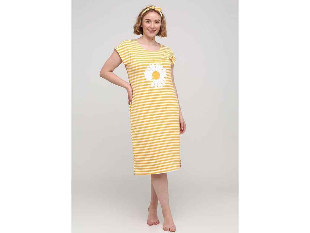 Платье женское Трикомир 040320020 LUCCI р. 46 Желто-белый (926649)