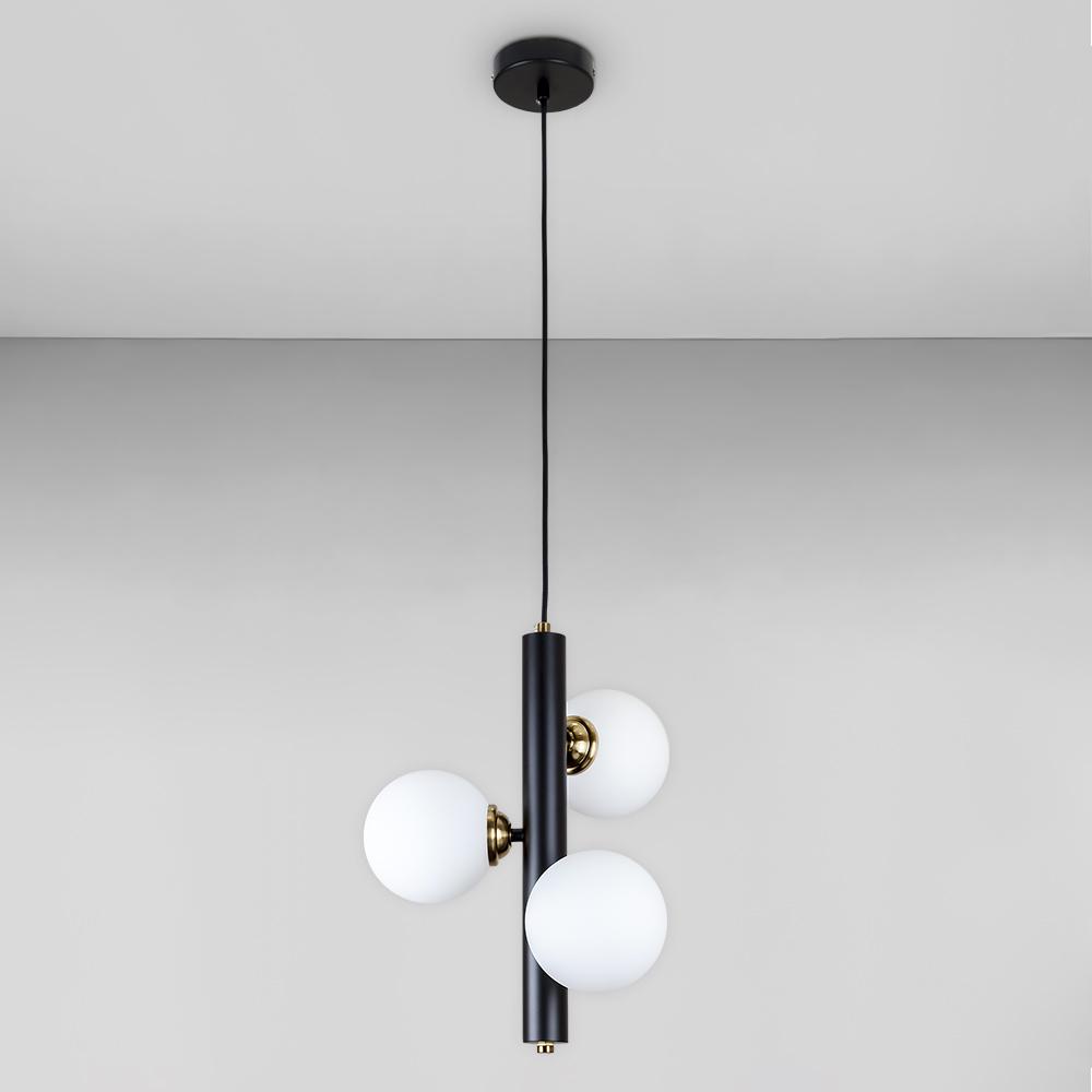 Люстра подвесная Light House LS-18616-3 BK/WH Черный/Белый