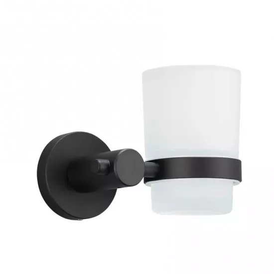 Склянка для зубних щіток Frap нержавіюча сталь Чорний (F30206)