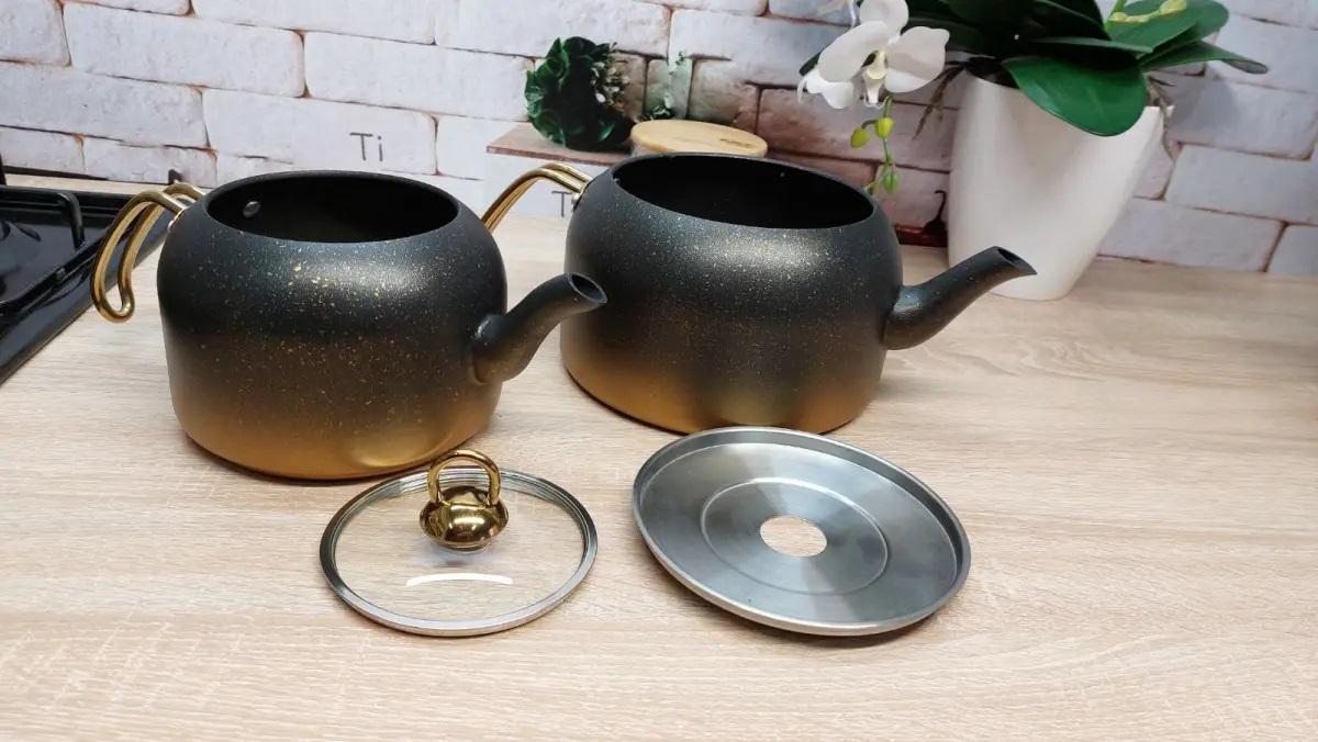 Чайник двухярусный O.M.S. Collection 8250 XL 1,8 /3,6 л Gold (86250) - фото 2 Чайник двухярусный O.M.S. Collection 8250 XL 1,8 /3,6 л Gold (86250) - фото 2