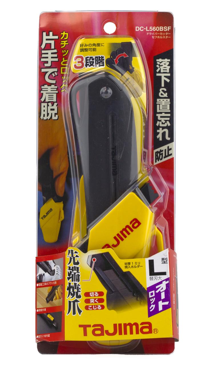 Нож строительный с кобурой TAJIMA DC-L560BSFBL автоматический фиксатор 18 мм (29710428)