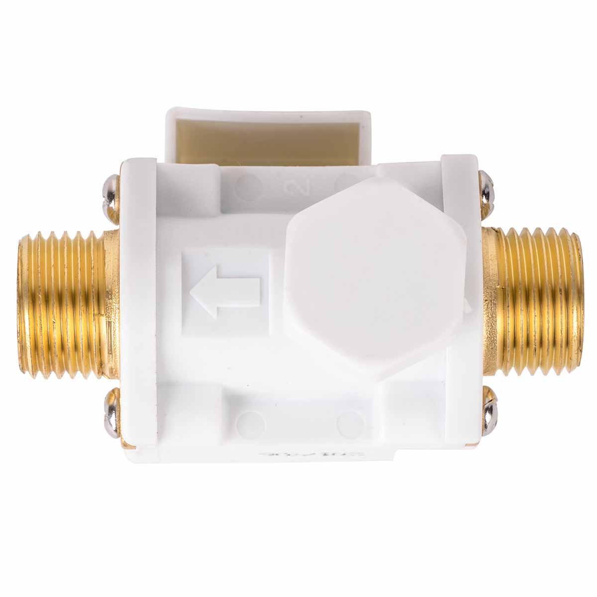 Клапан электрический соленоидный с металлическими патрубками 1/2" AC 220 В - фото 4