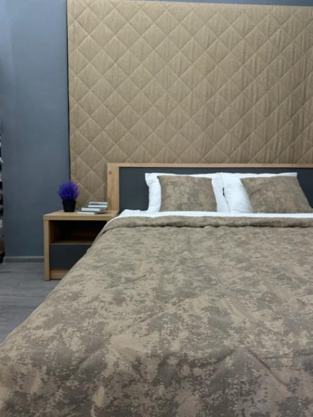 Покривало на ліжко/диван без візерунка Decorator Sultan 230х250 см Кавово-сірий (85-070) - фото 3