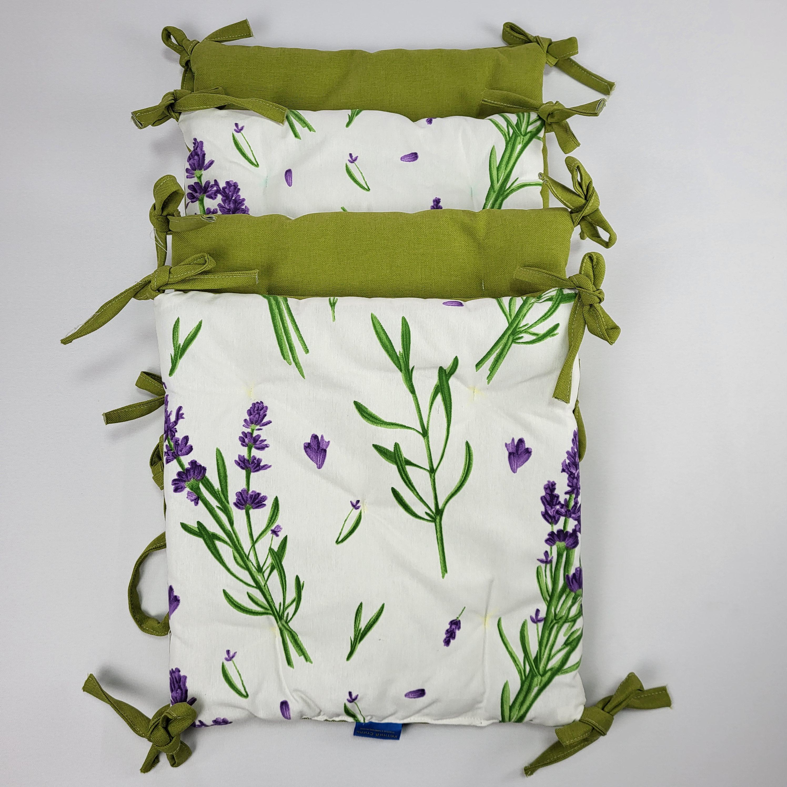 Подушка на стул квадратная с цветочным принтом 40x40 см (1403) - фото 3