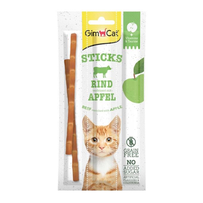 Ласощі для котів GimCat Sticks з яловичиною та яблуком 3 шт. (27733017)