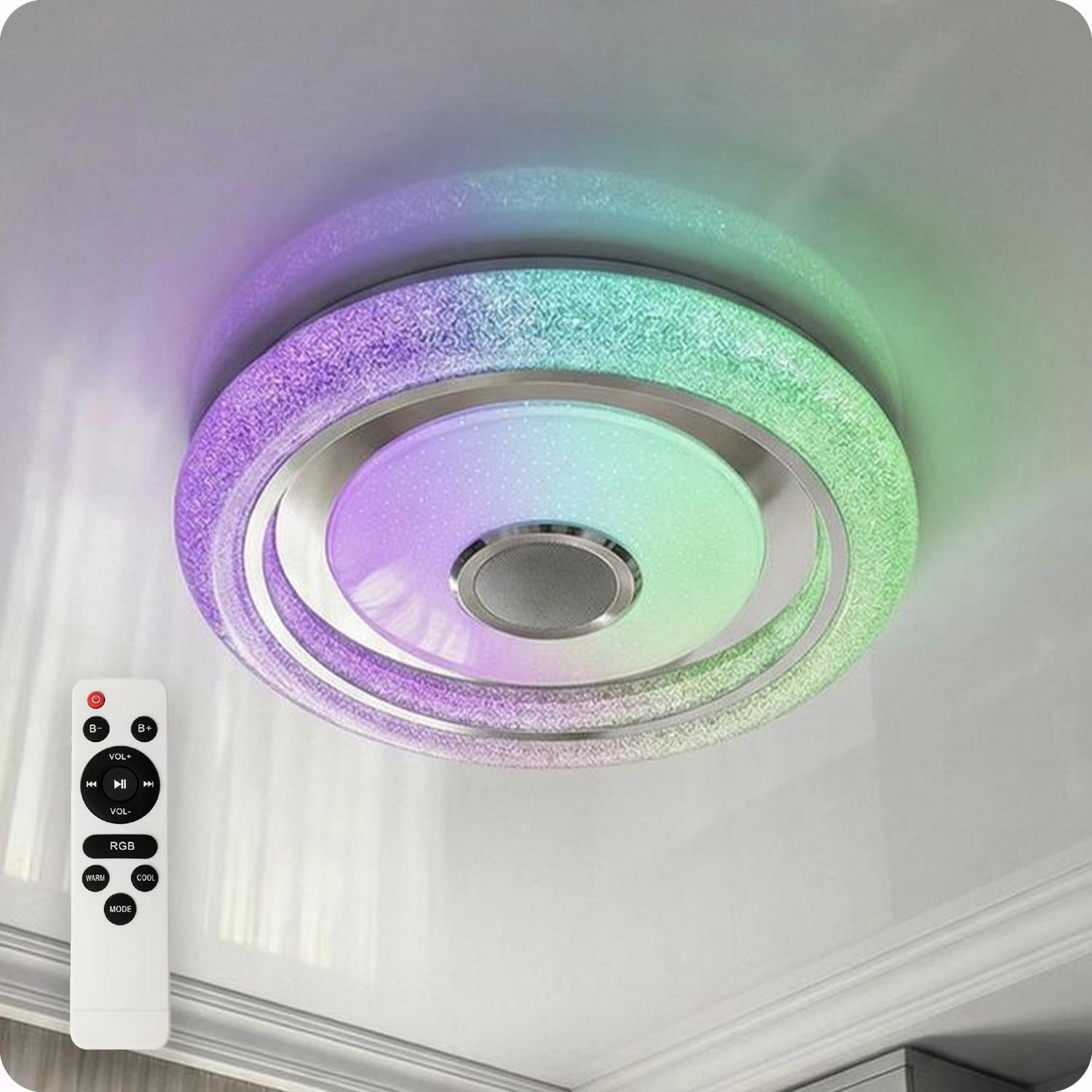 Люстра светодиодная 517 Dlight RGB с пультом и колонкой 80 Вт Белый (02144)