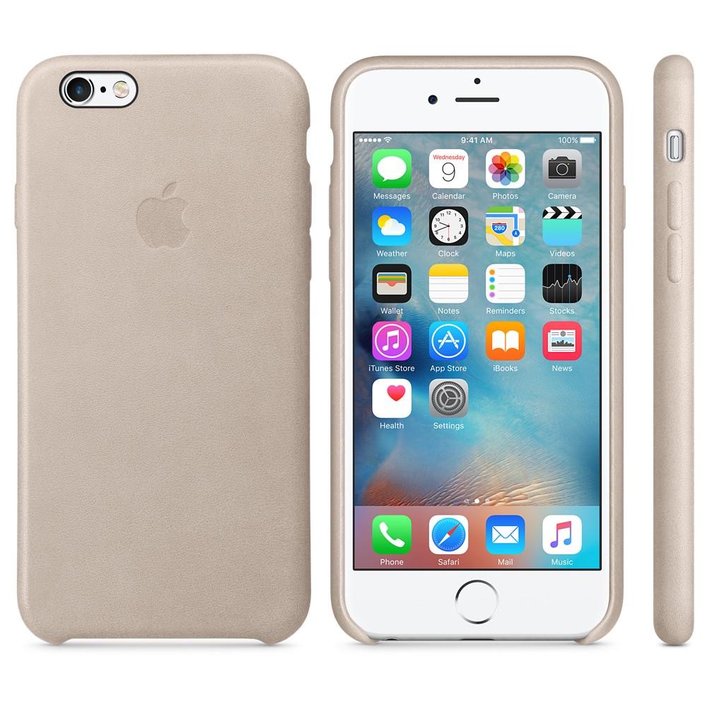 Чехол-накладка Apple Leather Case for iPhone 6S, Rose Gray (MKXV2) Оригинал