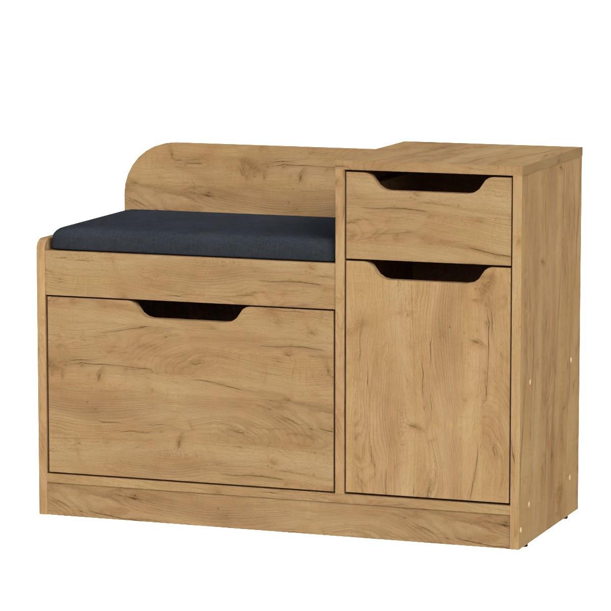 Тумба под обувь Компанит SC-12 90х38х66 см Дуб Крафт Золотой (28308150) - фото 1 Тумба под обувь Компанит SC-12 90х38х66 см Дуб Крафт Золотой (28308150) - фото 1