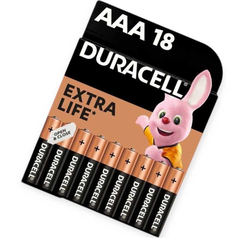 Батарейка AAА щелочная 1,5V минипальчик Duracell Basic Alkaline 18 шт. (2684420518)