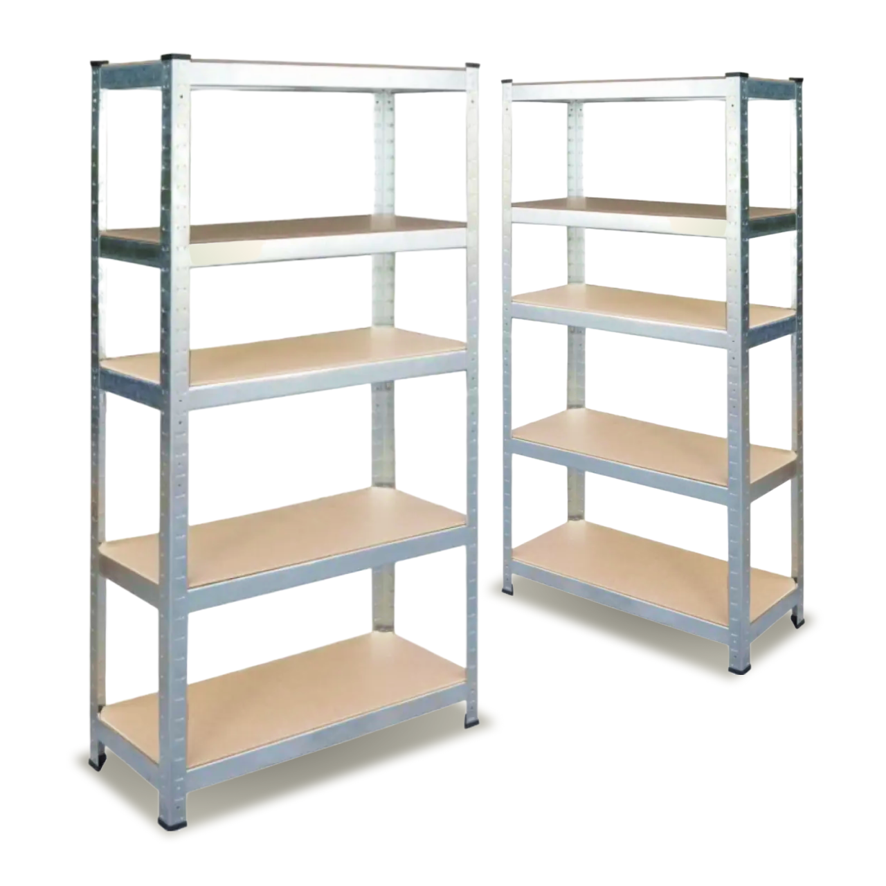 Стеллаж металлический 2 секции 10 полок МДФ до 150 кг на полку 150х140х30 см Оцинкованный (2334328522)