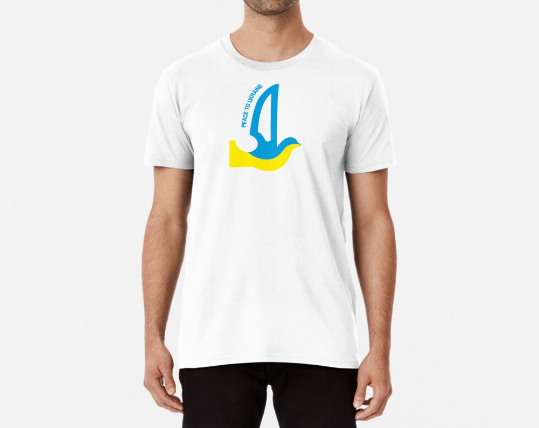 Футболка чоловіча патріотична Stedman з принтом Голуб Peace to Ukraine XXXL Білий (22844133)
