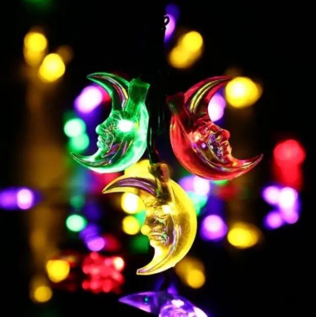 Садовая LED-гирлянда Sirius Полумесяцы RGB на солнечной батарее 5,8 м IP44 (SL2885M-MN20)