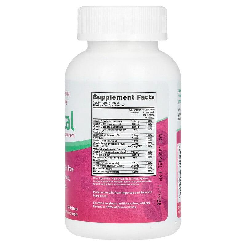 Витамины для беременных женщин Prenatal Multivitamin Fairhaven Health Peapod 60 таблеток - фото 2