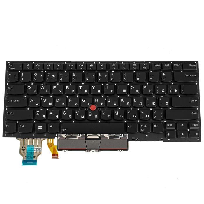 Клавиатура для ноутбука Lenovo ThinkPad X1 Carbon 8th Gen без фрейма/подсветка клавиш Черный (183020)