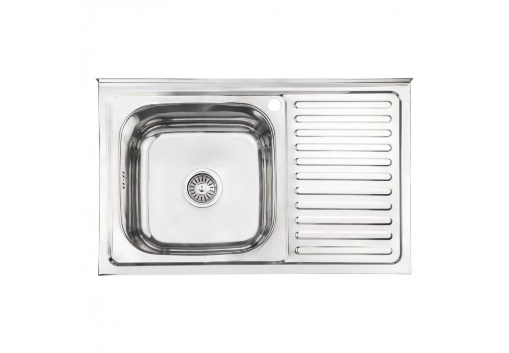 Кухонна мийка Lidz 5080-L 0,8 мм Polish (LIDZ5080LPOL08)