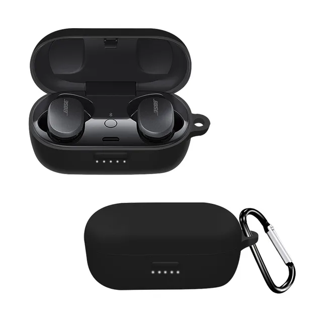 Чехол-накладка DK Silicone Candy Friendly с карабином для Bose QuietComfort Earbuds Black - фото 3