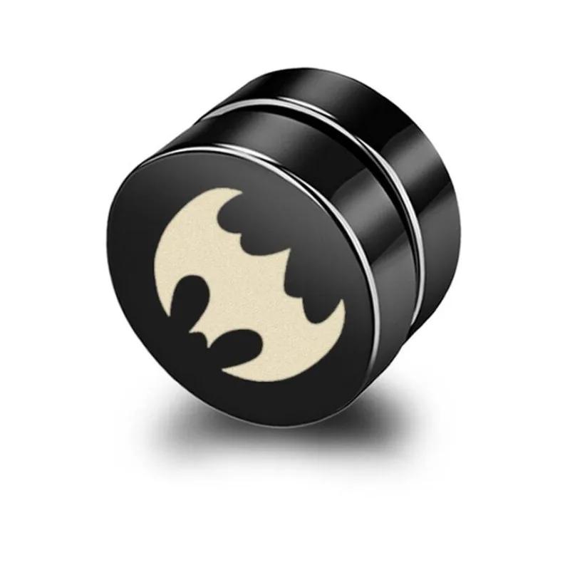 Сережки магнітні кліпси з малюнком Бетмен 1 шт. (2894119386)