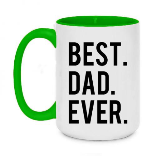 Чашка двухцветная "Best. Dad. Ever." 420 мл Салатовый (6284963-45-126129)