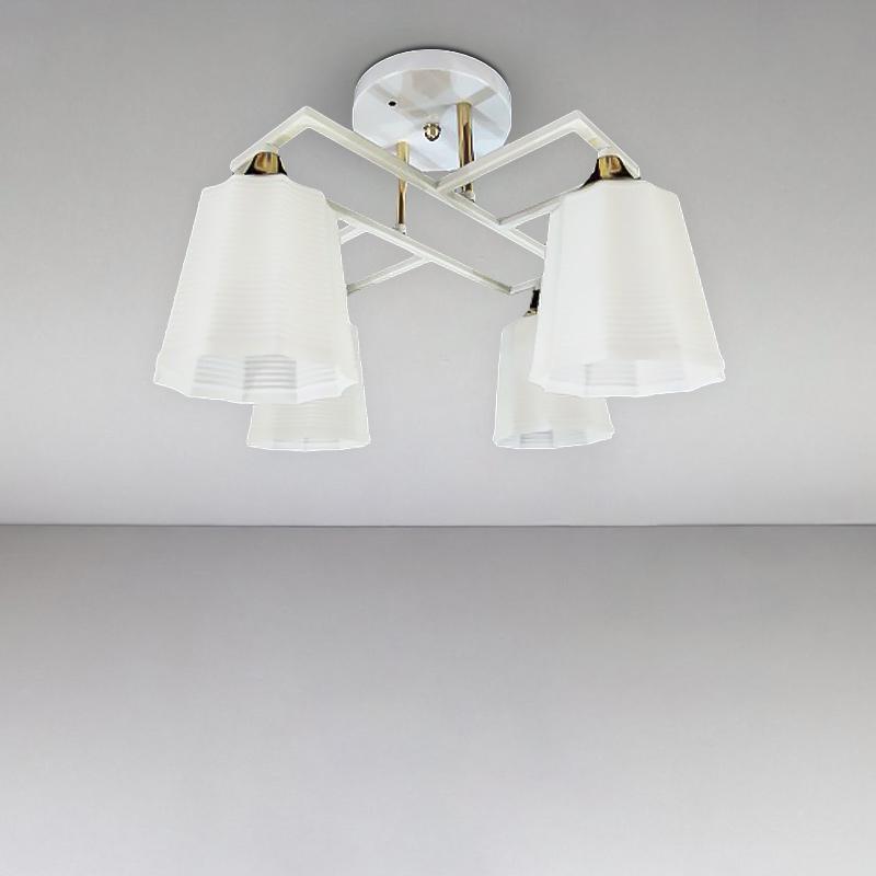 Люстра стельова Light House SRS-16247/4 на чотири лампи Білий/Золото Люстра стельова Light House SRS-16247/4 на чотири лампи Білий/Золото