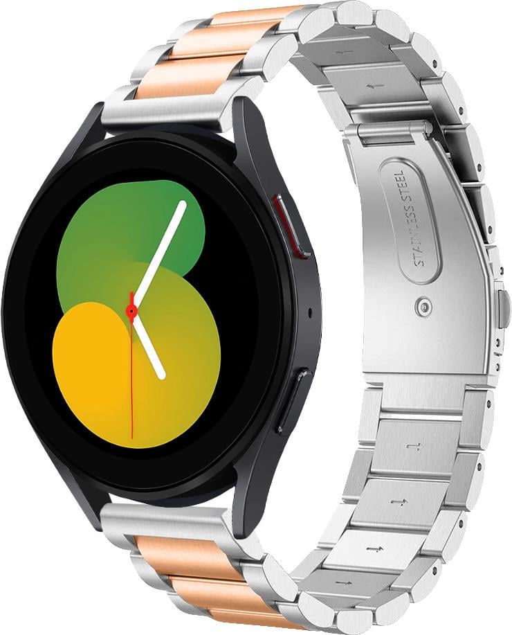 Металевий Ремінець Shain Line для Galaxy Watch 5 40 мм Silver Rose (29564-68)