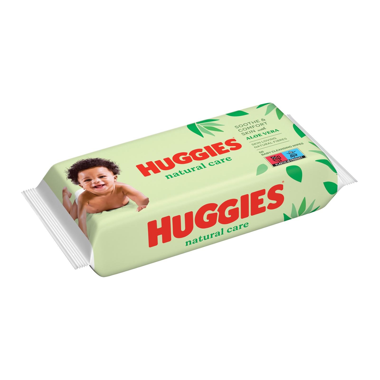 Вологі cepветки дитячі Huggies Natural CARE 56 шт. (5029053550152)